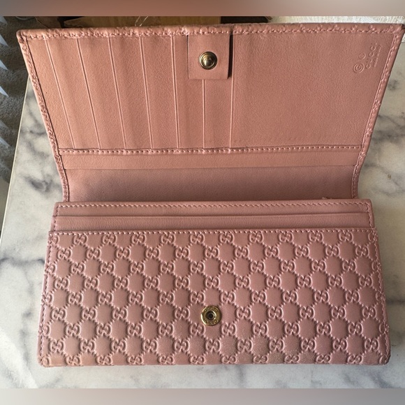Gucci Guccisima Long Wallet Pink Microguccissima leather - Picture 3 of 10